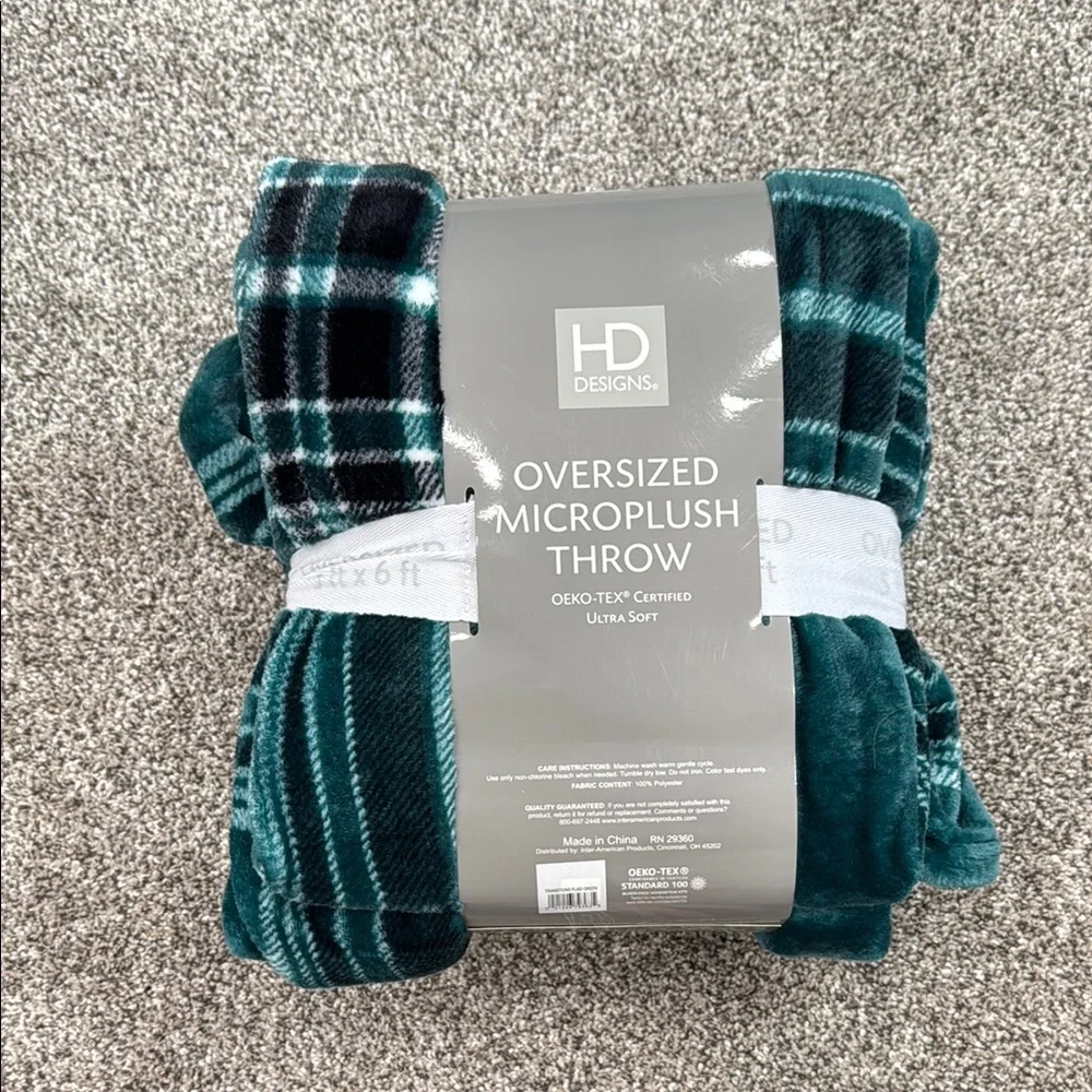 Oversized Microplush Throw Blanket 5ft x 6ft